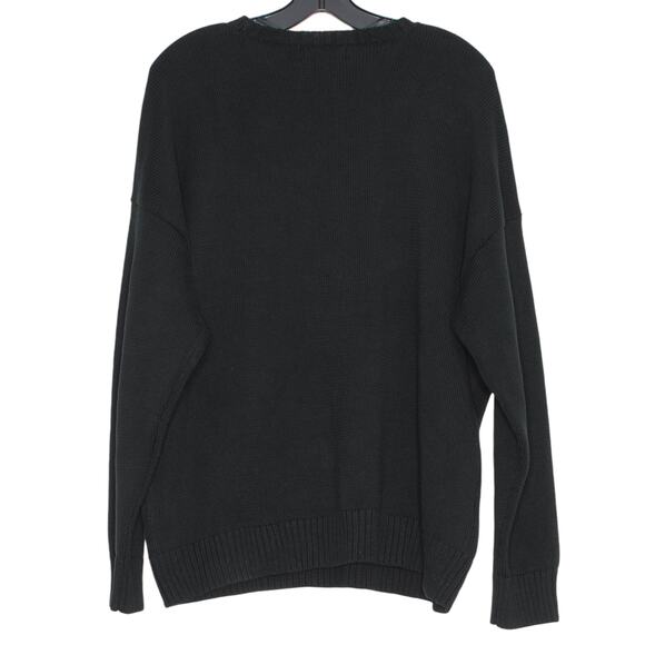 Ralph Lauren Sweater Dog Intarsia Terrier Preppy Academia Heritage Black XXL - Picture 2 of 10